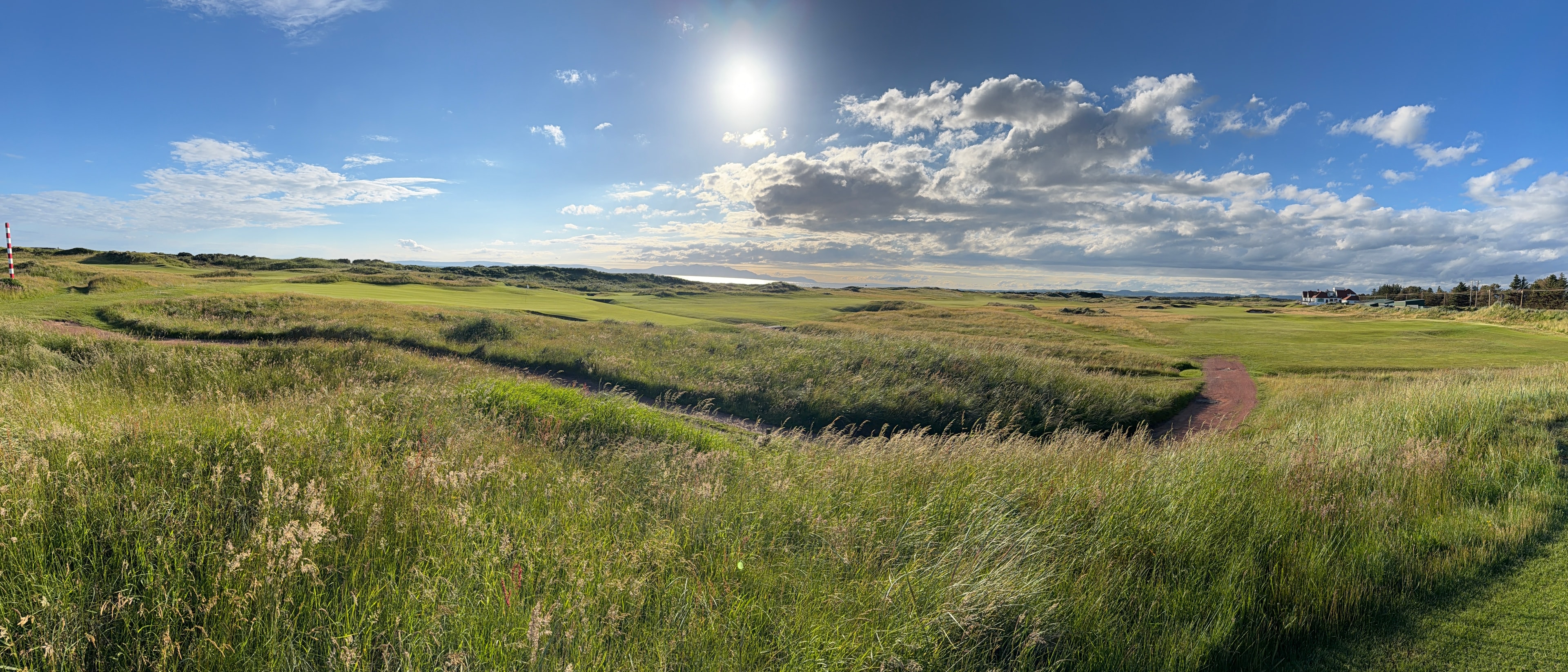 Panoramic views across the Firth of Clyde toward Arran